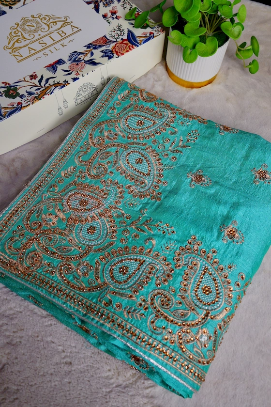 Pastel Bichitra Silk Georgette Saree