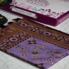 Lavender Kani Silk Meenadar Party Katan Saree