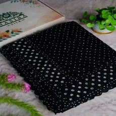 Black Silver Diamond Soft Chiffon Georgette Saree