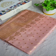 Dusty Pink Pure Katan Antique Gold Zari Work Premium Saree