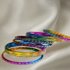 Rangeen High perfomance Stone glass Bangle