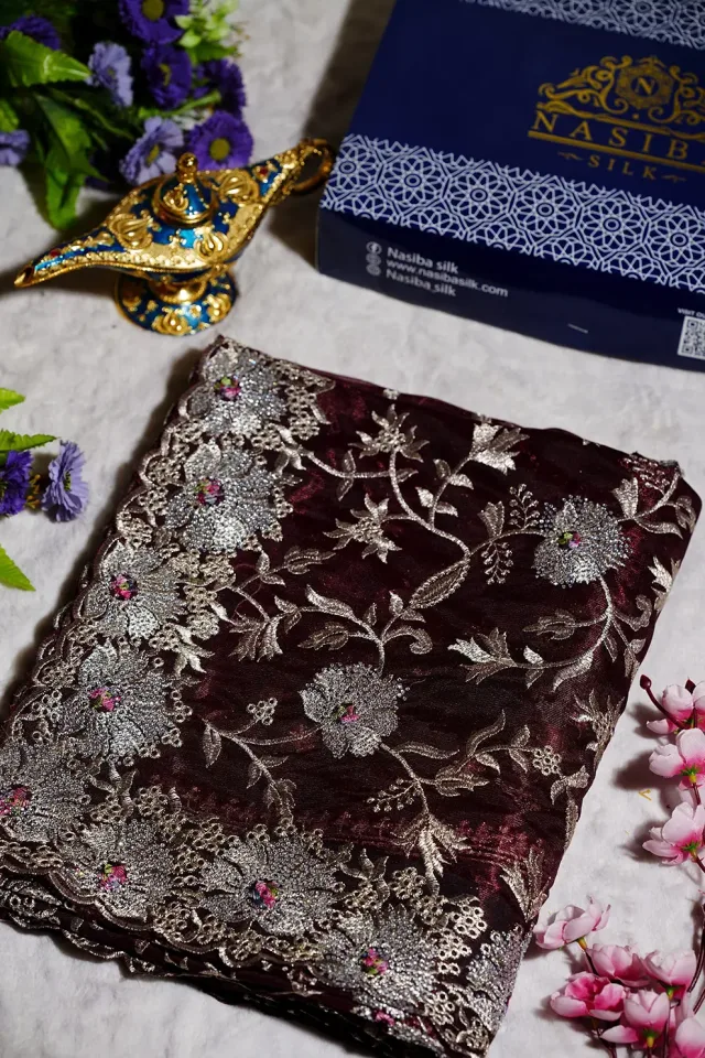 Depp Merun soft seemari Muslin Sare